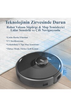 Abir Lidar 4000pa Robot Süpürge & Paspas