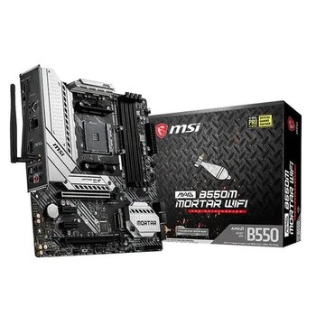 MSI MAG B550M MORTAR WIFI AMD B550 Soket AM4 DDR4 4400Mhz mATX Gaming Anakart