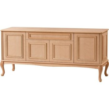 Naze Mobilya  180 Lik Dolaplı Oymalı Konsol Ham Ahşap Boyasız