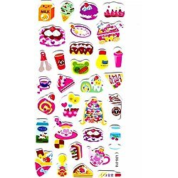 Sticker Kabartmalı Stiker Defter Planlayıcı Etiket Kek Pasta