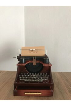 NOSTALJİM Dekoratif Plastik Mini Daktilo