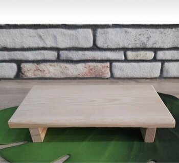 Ahşapçaa Ayaklı Ahşap Doğrama Tahtası Sunum Tahtası Kesme Tahtası Dekor