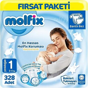 Molfix 1 Numara Yenidoğan 82'li 4 Adet Bebek Bezi