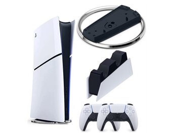 Sony Playstation 5 Slim Dijital+2. Ps5 Kol+Dikey Stand+Şarj Istasyonu Beyaz