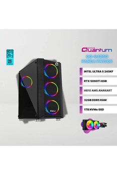 Quantum Gaming Panda PN1308 Intel Ultra 5 245KF 32GB DDR5 1TB NVMe SSD RTX5060Ti 8GB Sıvı Soğutmalı Gaming Masaüstü