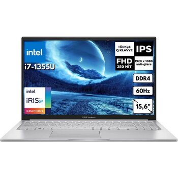 Asus Vivobook 15 I7-1355U 16 GB 4 Tbssd Iris Xe Graphics 15.6" Fhd Windows 11 Home Taşınabilir Bilgisayar X1504VA-NJ412AT30 - 4 TB