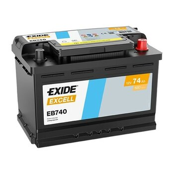 Exide EB740 12V 74AH 680A  Excell Standart Akü ( Üretim TARIHI:2025 )