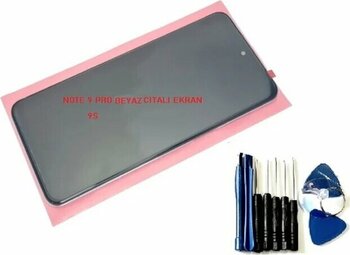Xiaomi Redmi Note 9 Pro Lcd Ekran Dokunmatik Full Çıtalı Beyaz Tamir Seti Standart