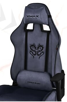 XMAX / Rio Plus Balerion Terletmez Kadife Kumaş Antrasit Gaming Oyuncu Koltuğu / 120 Kg Taşır