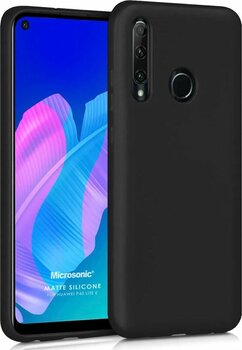 Microsonic Matte Silicone Huawei P40 Lite E Kılıf Siyah