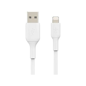 Örgülü Lightning Kablosu (, Ipad, 'lar Için Boost Charge Lightning - USB Kablosu) Mfi Sertifikalı Şarj Kablosu, Örgülü Lightning Kablosu (2 M, Beyaz)