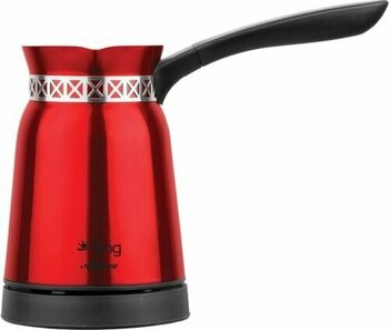 King K441R Kırmızı Çelik Elektrikli Cezve
