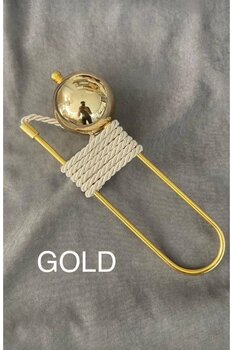 MGEStore Perde Tutucu Renso Perde Askısı Aksesuar Topuzlu 1 Adet Gold