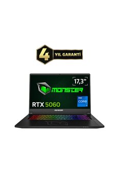 MONSTER Tulpar T7 V26.2.12 Intel Core i7 13620H 64 GB RAM 2 TB SSD 8 GB RTX 5060 FreeDOS 17,3\" 144 Hz