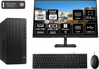 Hp Pro Tower 290 G9 Ma5ead136 I5 12500 40gb Ram 256gb Ssd 21.5" W11p Masaüstü Pc