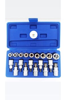 SB GLOBAL Torx Lokma Takımı 19 Parça 1/2 E Lokma& Torx Lokma Takımı Orjinal Ürün München Marka