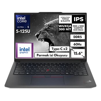 Lenovo Thinkpad E14 Gen 6 Ultra 5 125u 8 Gb 1 Tbssd Intel Graphics 14" Wuxga Freedos Notebook 21m7002ptxat3