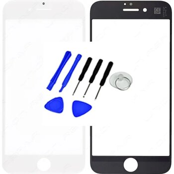 Iphone 8g Uyumlu Ocalı Ön Cam Dokunmatik Lens Ve Tamir Seti Beyaz