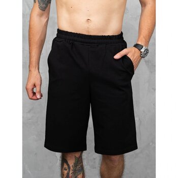 Mistirik Spor Şort Bisiklet Şortu Rahat Bol Kesim Şort Siyah Renk Siyah 4xl