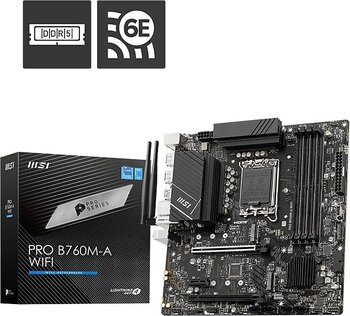 MSI Pro B760M-A Wi-Fi Intel LGA1700 DDR5 Micro Atx Anakart