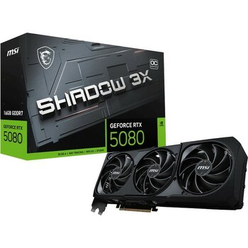 16 GB Msı Rtx 5080 Shadow 3x Oc Gdrr7 256B DX12 Pcıe 5.0 X16 (3xdp 1xhdmı)