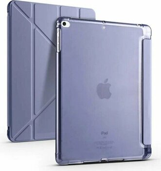 Canpay Apple Ipad 6.nesil 9.7 Uyumlu Arka ve Ön Kılıf Canpay-Pen Standlı ve Kalem Bölmeli Mor Tablet Kılıfı