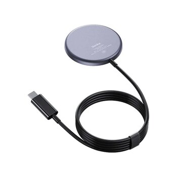Benks W06 Magsafe Wireless Şarj Aygıtı 15w Kablosuz Şarj Aleti Mıknatıslı Şarj Cihazı Zore-220010 Siyah