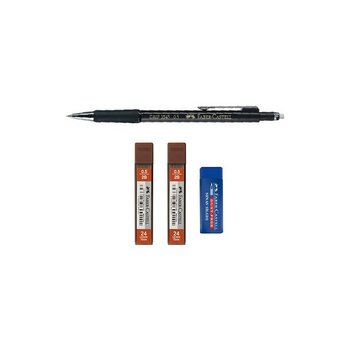 Faber-Castell Grip Iı 1345 0.5Mm Versatil Siyah 2 Adet Uç Ve Silgi