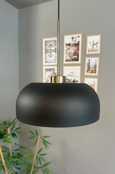 Bamyum Siyah Rocha Metal Avize İnce Eskitme Başlık Salon Masaüstü Mutfak Tekli Avize Lamba Aydınlatma