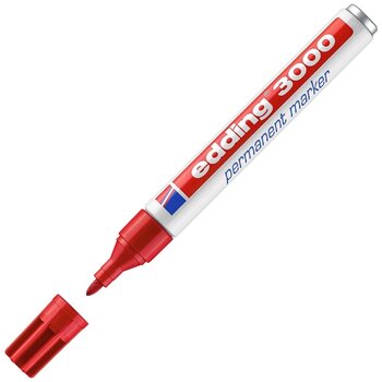 Edding 3000 Markör Permanent Kalemi 1.5-3 Mm Kırmızı Yuvarlak Uçlu (10 Lu Paket)