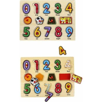 NW NessiWorld 130444 Ahşap Raptiyeli Puzzle Saat