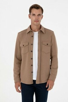 U.s. Polo Assn. Erkek Camel Gömlek Örme 50316673-VR015 - M