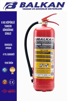 Ruhsata Uygun 6 Kg Köpüklü Yangın Söndürme Cihazı