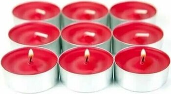 Tealight Kırmızı Mum 100 Lü Paket