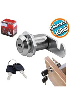 NZB Dolap Mandallı Çekmece Kilidi 2 Anahtarlı Metal Mobilya Dolap Kilidi