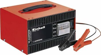 Einhell Akü Şarj Cihazı CC-BC 10 E (12 V, 5-200 Ah aküler için, şarj elektroniği, çelik kasa, kablo ve kelepçe dahil) - 1050821