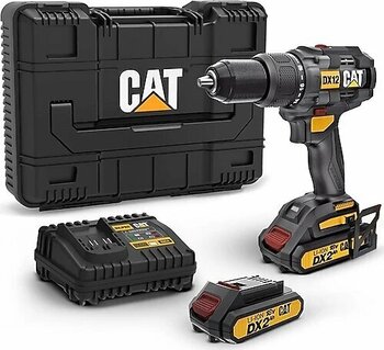 Cat DX12 18 V 2 Ah Çift Akülü Kömürsüz Darbeli Matkap