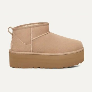 UGG Kadın Bot 1135092 Ugg W Classıc Ultra Mını Platform Sand - Açık Kahverengi - 39
