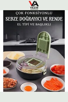 BUFFER®PX Profesyonel Çok Fonksiyonlu Rende Seti | 9 Başlıklı • Kaymaz Taban • Hızlı & Pratik Kesim