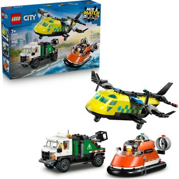 LEGO® City Uçak, Servis Kamyonu ve Hoverkraft Karışımı - Acil Durum Araçları Oyuncak Yapım Seti - 60505