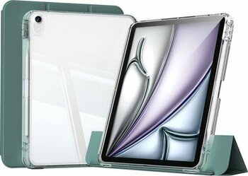 iPad Air 13 2025 M3 Kılıf Magnetik Ayrılabilen Airbagli Mkst Sliding Tablet Kılıfı - Koyu Yeşil