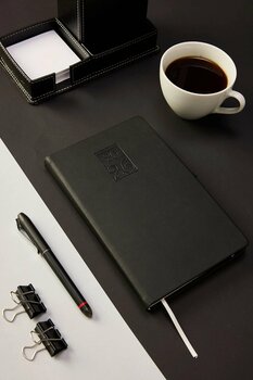 locko Kişiye Özel Hediyelik Cilt 2026 Düz Sert Kapak Siyah Deri Ajanda