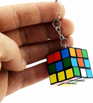 Periboia Nostaljik Zeka Küpü Sihirli Mini Rubik Çelik Anahtarlık