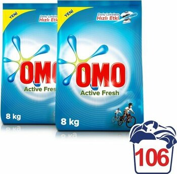 Omo Matik Active Fresh Çamaşır Makinası Toz Deterjan 8 kg + 8 kg - 16 kg