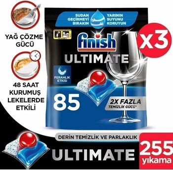 Finish Ultimate Bulaşık Makinesi Deterjanı Kapsül Tablet 255 Adet (85 x 3)