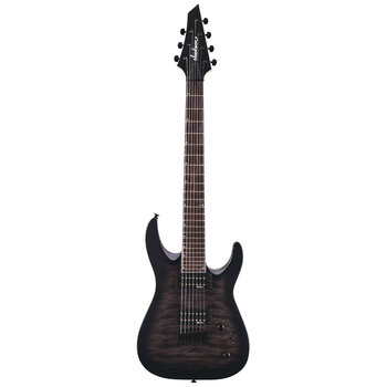 Jackson Js22-7Q Dinky Arch Top Sabit Köprü Amaranth Klavye Black Burst 7 Telli Elektro Gitar