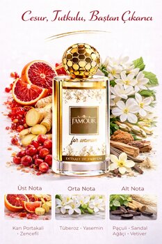 J'AMOUR EAU DE PARFUME W344 L'INTERDIT ROUGE Kadın Parfümü 50 ml -Yoğun Amber Tatlı Odunsu Kalıcı ve Lüks Koku