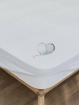 Hugoybedding 120X200 cm Fitted Yatak Koruyucu Sıvı Geçirmez Havlu Alez - Beyaz - 120 x 200 cm