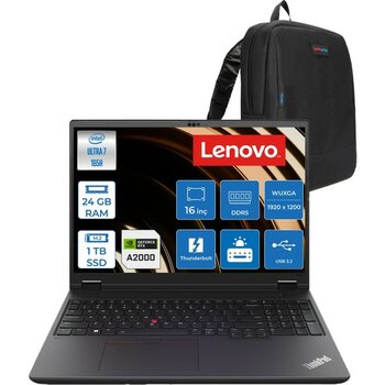 Lenovo Thinkpad P16V Gen 2 Intel Core Ultra 7 165H 24GB 1tb SSD 8GB/RTX2000/GDDR6 16" Wuxga IPS 400NITS Windows 11 Pro Taşınabilir Iş Istasyonu 21K...