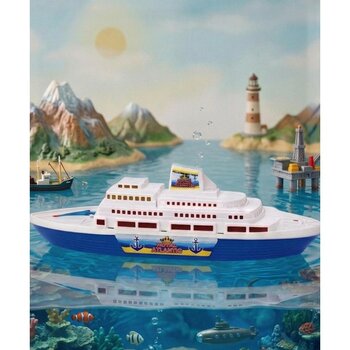 Farbu Oyuncak 45CM Devasa Renkli Pasifik Yolcu Gemisi Oyuncak Gemi - 45 cm